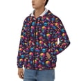 thumbnail image 3 of Vsdgher colorful Skull Retro Mens Hoodies Zip Hoodie, Hoodies for Men, Zip-up Hooded Sweatshirt-Small, 3 of 5