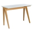 thumbnail image 3 of SAFAVIEH Reid Solid Modern Glam Writing Desk, Oak/White, 3 of 11