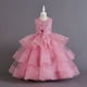 thumbnail image 4 of Vestido de malla para niña, vestido de princesa, vestido de noche de alta gama para cumpleaños de niña de flores, 4 of 6