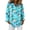 Blue_#12, variant on Sewkxo Hawaii Shirts for Womans Floral Printed Long Sleeves Lapel Collared Button Up Tropical Beach Shirts Trendy Loose Fit Party Holiday T Shirts,Orange M