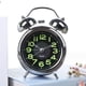 thumbnail image 4 of Reloj despertador analógico ruidoso con luz de fondo, funciona con pilas, silencioso, sin tictac, 4 of 5