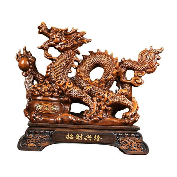 Chinese Dragon Sculpture Home Decor for Fireplace Spring Festivals