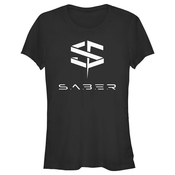 Junior's The Marvels S.A.B.E.R. Logo Graphic Tee Black Large