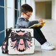 thumbnail image 7 of 3 Ring Zipper Binder with Shoulder Strap Waterproof Trapper Keeper 2 Inch D-Ring 500 Sheets Capacity Glittery Bow with Bats Silhouette, 7 of 7
