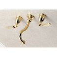 thumbnail image 2 of Kingston Brass KS3122KL Whitaker Double-Handle Wall Mount Bathroom Faucet, Polished Brass, 2 of 8