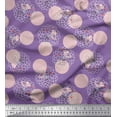 thumbnail image 1 of Soimoi Moss Georgette Fabric Dot,Bird & Fish Kids Printed Craft Fabric by The Yard 42 Inch Wide, 1 of 3