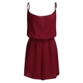 thumbnail image 2 of Birdeem Women Summer Plus Size Solid Sleeveless V-Neck Rompers Short Jumpsuits Rompers, 2 of 7