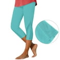 thumbnail image 5 of Capri Leggings for Women Summer Casual Elastic High Waisted Mesh Patchwork Workout Yoga Cropped Capris Pants, 5 of 10