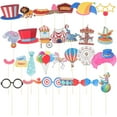 thumbnail image 1 of 30pcs Clown Carnival Party Photo Props Paper DIY Handheld Photo Booth Props, 1 of 8