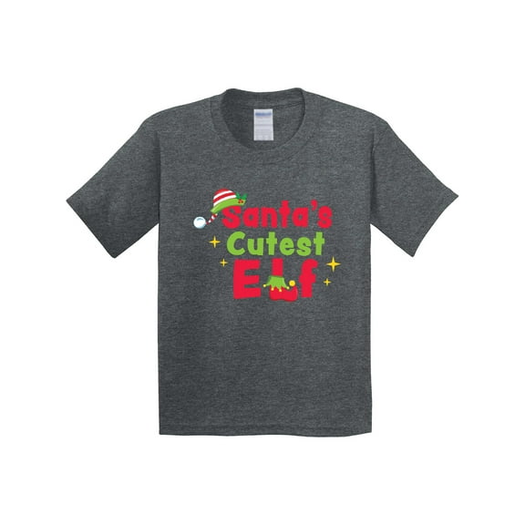 Inktastic Christmas Santa's Cutest Elf Youth T-Shirt