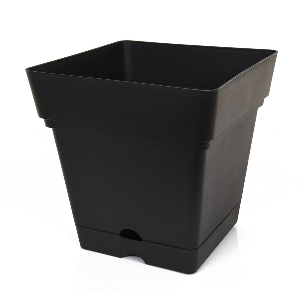 Mintra Home (08823) Square Garden Pot With Wheels (14.5inW x 15inH