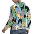 thumbnail image 6 of Naloa Different Cats Men's Casual Hooded Collar Drawstring Hoodies Pullover Sweatshirts Casual Long Sleeve Shirts-3X-Large, 6 of 7