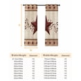 thumbnail image 6 of Red Texas Star Rustic Blackout Curtains for Bedroom, Farmhouse Berry Brown Wooden Thermal Insulated Kitchen Drapes with Grommets, Light Blocking Window Treatment, 2 Panels 42" x 45", 6 of 7
