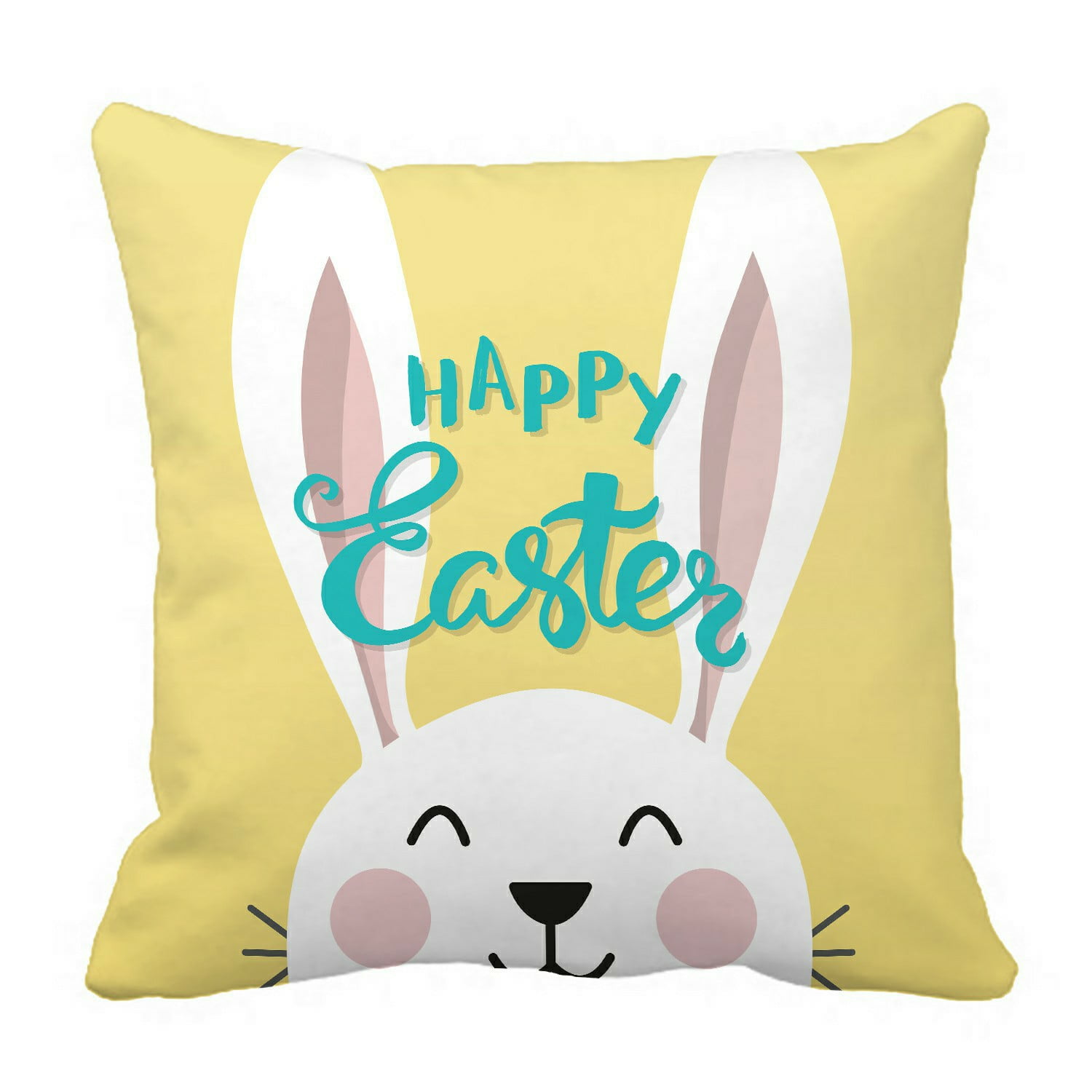 Happy Easter bunny pillow cover 16 x 16 pillow cover