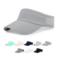 thumbnail image 3 of Unisex Sports Running Sun Visor Hat Quick Dry Breathable Monochrome Adjustable Open Top Cap for Golf Tennis Outdoor Activities, Black, 3 of 3