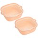 thumbnail image 1 of Juego de 2 Coladores Tazón Coladores de Plástico Lavado Doble en Capas Cocina Desagüe Cesta para Frutas Verduras Amarillo Blanco S, 1 of 6