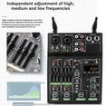 thumbnail image 4 of Consola Mezcladora de Audio de 4 Canales con Micrófono Inalámbrico, USB, Bluetooth, Reverberación, para DJ, Grabación en PC., 4 of 5