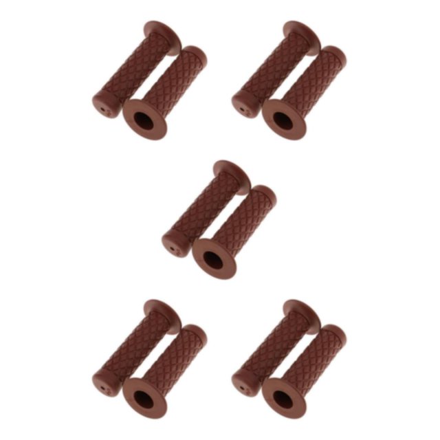 relayinert Moto Vintage Guidon Poignées 7/8 22mm Universel Intemporel Confortable Poignée Marron 5Set