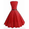 thumbnail image 2 of Summer Womens Dresses 2022 Casual Floral Retro Vintage 50s 60s Robe Rockabilly Swing Pinup Vestidos Valentines Day Party Dress, 2 of 4