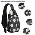 thumbnail image 3 of Spring Daisy Print Sling Bag, Lightweight Durable Crossbody Backpack with Adjustable Strap and Multiple Compartments, Fashionable Boho Vintage Floral Design for Students and Office Use, 3 of 6