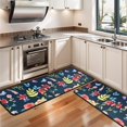 thumbnail image 3 of Kitchen Rugs Sets Of 2,Pioneer Flower Floral Print Pattern Anti Fatigue Kitchen Mat Rugs Non Slip Washable,Decorative Kitchen Floor Mats for Kitchen,Sink,Laundry,17"x47"+17"x47", 3 of 5