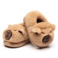 thumbnail image 5 of Drecage Toddler Kids Cute Capybara Slippers Boys Girls Winter Warm Fuzzy Bedroom House Shoes, 5 of 5