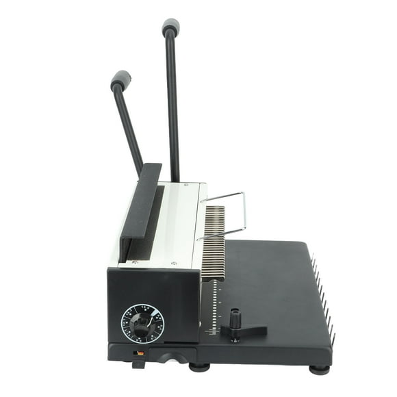 Binding Machine, Coil Binder Large Capacity 2 Handle Wide Application 3:1 Pitch Labor Saving for A4 A5 Letter Size Round Holes