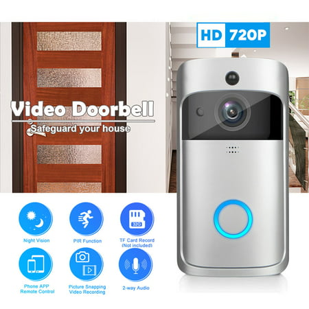 EEEKit WiFi Video DoorBell, Wireless Smart HD Security Camera Two-Way Talk Video Doorbell, Video Phone Door Visual Ring Home Secure Cam Record, App Control for iOS (Best Wifi Speed Test App Ios)