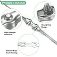 thumbnail image 2 of Uxcell 12-Pack M3 Clips de Cuerda de Alambre Simplex Tornillo Simple Abrazaderas de Cable de Acero Inoxidable para Diámetro de 1/8 Pulgada, 2 of 6