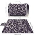 thumbnail image 2 of Awypu Eggplant Damask Floral Picnic Blanket for Camping, Park, Beach, Outdoor 58.3x58.3in, 2 of 6