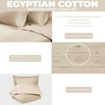 thumbnail image 4 of BNM 300 Thread Count Egyptian Cotton Duvet Cover Set, Full/Queen, Tan, 4 of 11