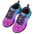 thumbnail image 2 of Uourmeti Girls Sequin Shoes Size 13 Blue Pink Mermaid Scales Sneakers for Kids Lace up Sport Athletic Walking Shoes Non-slip Knit Comfort Sneakers, 2 of 7