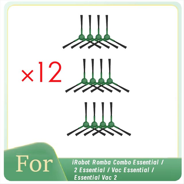12 Cepillos Laterales para Aspiradoras para Romba Combo Essential/2 Essential/Vac Essential/Essential Vac 2.