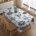thumbnail image 3 of Rectangle Table Cover Christmas Snowflake New Year Table Cloth,Modern Washable Table Covers for Picnic Graduation Halloween Fall Thanksgiving Christmas, 3 of 5