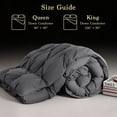 thumbnail image 7 of SONORO KATE Pinch Pleat Feather Down Comforter Queen Size, High Fill Power Soft Duvet Insert with Corner Tabs, All Season Bedding Comforter (90"x90", Dark Gray), 7 of 7