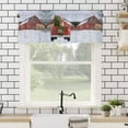 thumbnail image 4 of Christmas Dogs Valances for Windows Xmas Trucks Tree Red House Winter Snow Scene Rod Pocket Curtain Valance Window Treatment Short Curtains for Kitchen Living Room, 60"x18", 4 of 5