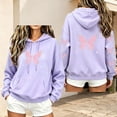 thumbnail image 5 of Hurxie Women's Graphic Hoodies Print Drawstring Long Sleeve Pocket Sweatshirt Pullover Tops, 5 of 6