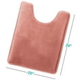 thumbnail image 4 of Nestl Contour Absorbent Memory Foam Bath Mat Set Bathroom Rug, Misty Rose, 24"x20", 4 of 7