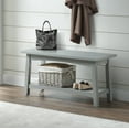 thumbnail image 5 of Alaterre Furniture Craftsbury 36 in. Sturdy Pine Wood Entryway Bench, Open Design Accent Furniture, Gray, 5 of 8