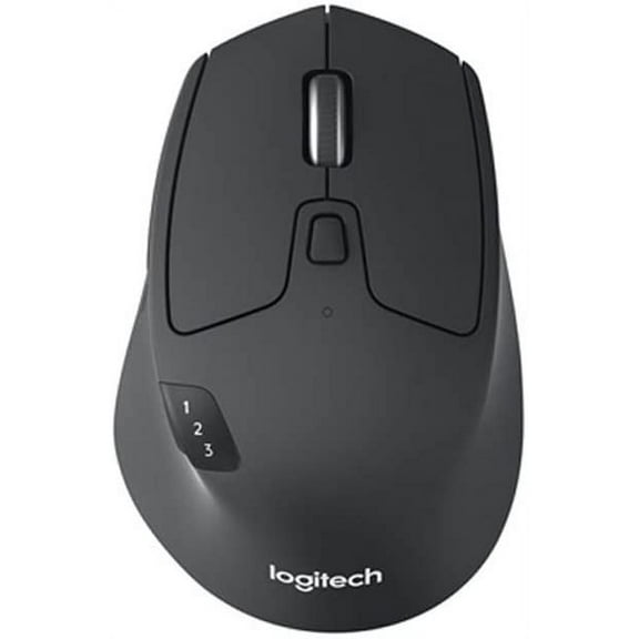 Logitech M720 Triathalon Multi-Device Wireless Mouse – Easily Move Text, Images and Files Between 3 Windows and Apple Mac Computers Paired with Bluetooth or USB, Hyper-Fast Scrolling, Black
