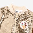 thumbnail image 5 of Disney Princess Toddler Girls Bomber Jacket Belle Sequin Zip Up Lightweight Sweatshirts Sizes 3-6, 5 of 7