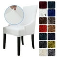 thumbnail image 1 of Funda para silla leyfeng Fundas para sillas de terciopelo color blanco, 1 of 8