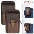 thumbnail image 1 of 2019 Nuevo Bolso para 6 Pulgadas para Hombre Bolso Cintura Cuero Pu Con Doble Monedero (sin Etiqueta Colgante) (café), 1 of 9