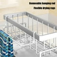 thumbnail image 5 of Cinvoph Space Saving Dish Drying Rack Kitchen Rack with Removable Hanging Rod for Countertop Dish Rack Organizer for Dishes Bowls Utensils Cookware 9"x4"x4" White, 5 of 6