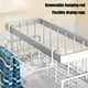 thumbnail image 5 of Kitchen Storage Rack Wall Mount | Stainless Steel Dishcloth Organizer Shelf | No Drill Installation | Space-Saving Sponge Holder | White/Gray | 23x10.5x9cm | Versatile Storage Solution, 5 of 6