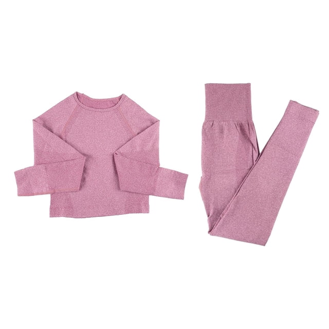 Trajes de nailon para hacer ejercicio para mujer, 2 piezas, trajes de yoga s, top corto deportivo METRO Yuyangstore Yoga Sport Suit Mujeres