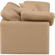Meridian Furniture Indulge 140 Vegan Leather Modular Sofa in Tan