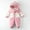 Pink, variant on Kids One-Piece Hooded Ski Suit Hooded Plush Fleece-Lined Thickened Windproof Waterproof Fall Winter Thermal Snowsuit Outdoor Play Jumpsuit(Blue,3 Years)