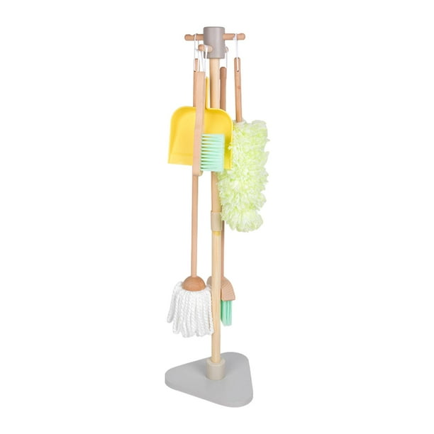 Wooden Detachable Kids Cleaning Toy Set Broom Mop Duster