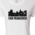 thumbnail image 4 of Inktastic San Francisco Skyline with Grunge Women's T-Shirt, 4 of 5